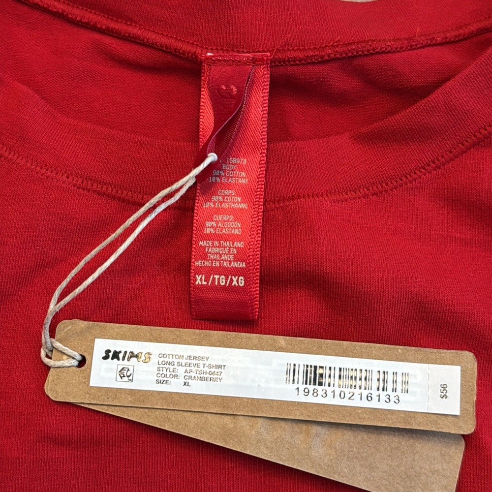 SKIMS COTTON JERSEY LONG SLEEVE T-SHIRT - Picture 10 of 10